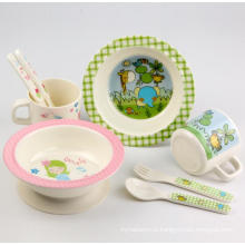 (BC-MK1004) Fashinable Design Reusable Melamine 4PCS Kids Cute Dinner Set